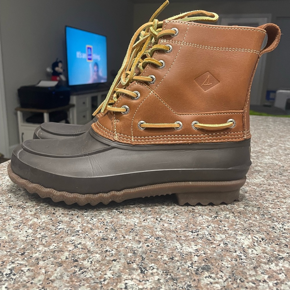 Sperry Brown and Black Duck Boots - Picture 3 of 5